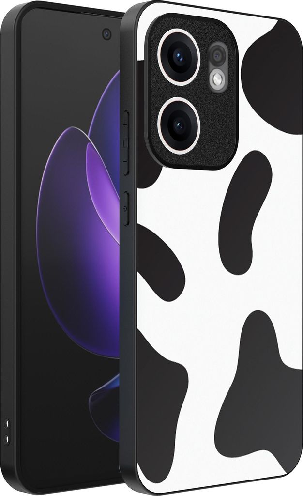 Smartphonica Telefon Fall geeignet für Oppo Reno 13F mit Kuh Flicken drucken - TPU Backcover Fall mit Kuh Flicken Design