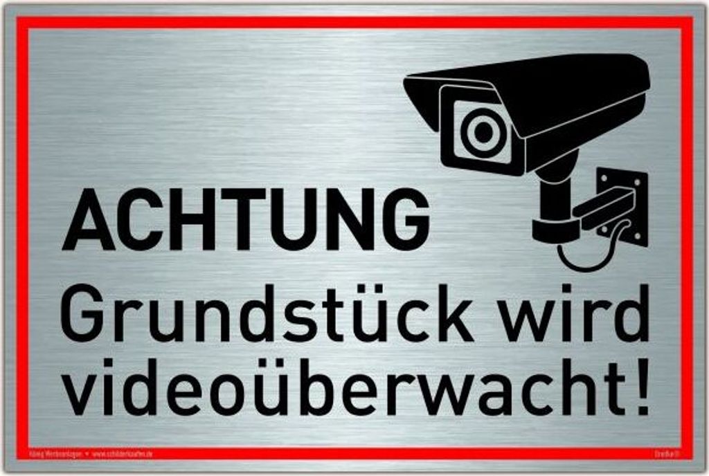 Dreifke® Schild Achtung Grundstück wird videoüberwacht | Produktbild 