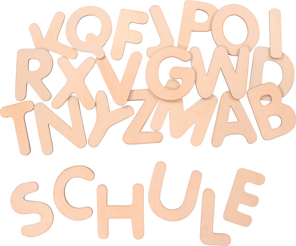 EDUPLAY 800659 Holzbuchstaben A-Z, natur