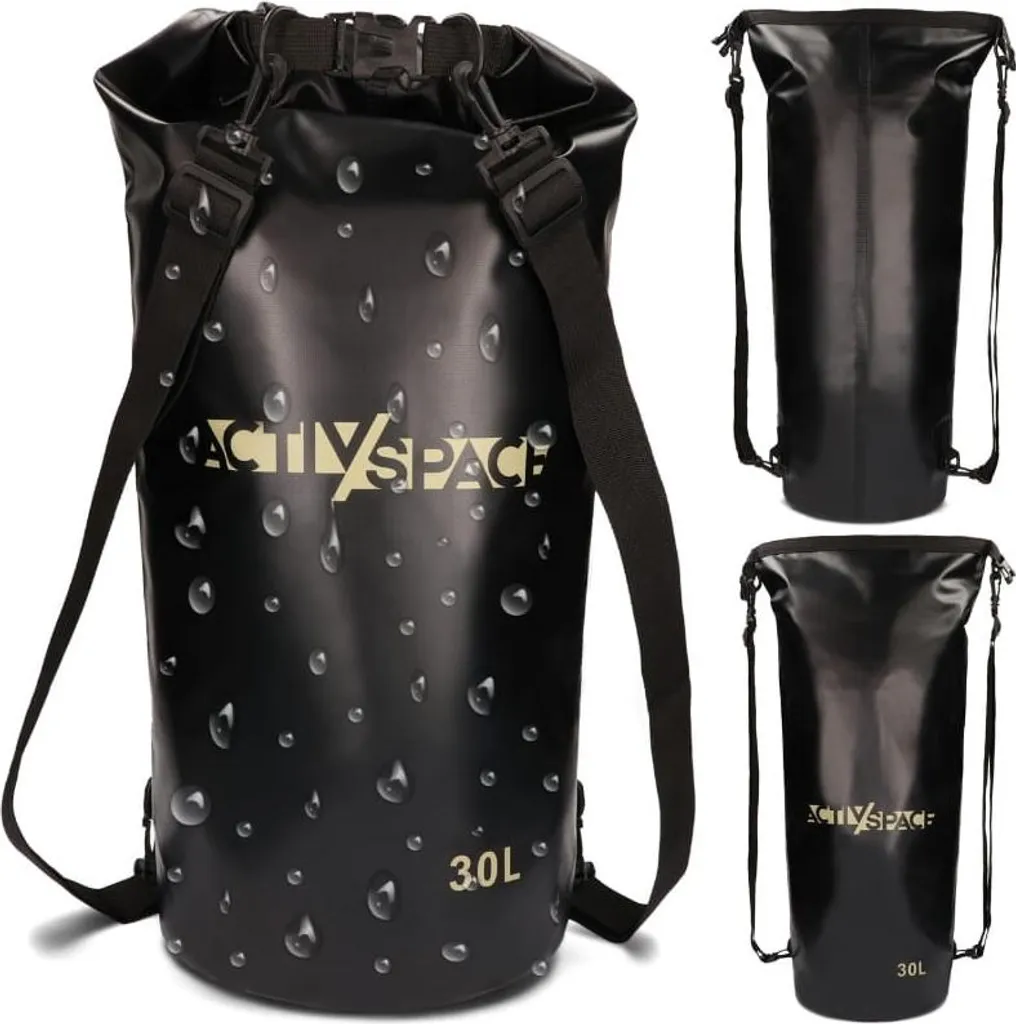 Sac à dos voile étanche 30L noir haute résistance pour nautisme