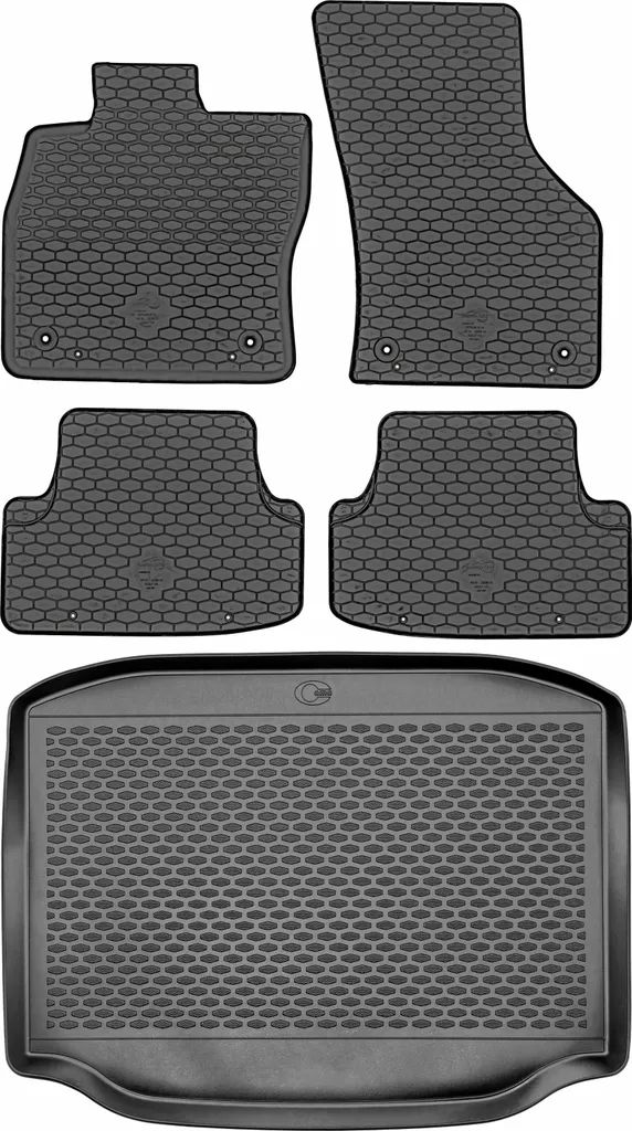 Tappetino Per Bagagliaio In Velluto Non Tessuto Compatibile Con Seat Leon 1M (1999-2005) - Nero Antiscivolo - 2