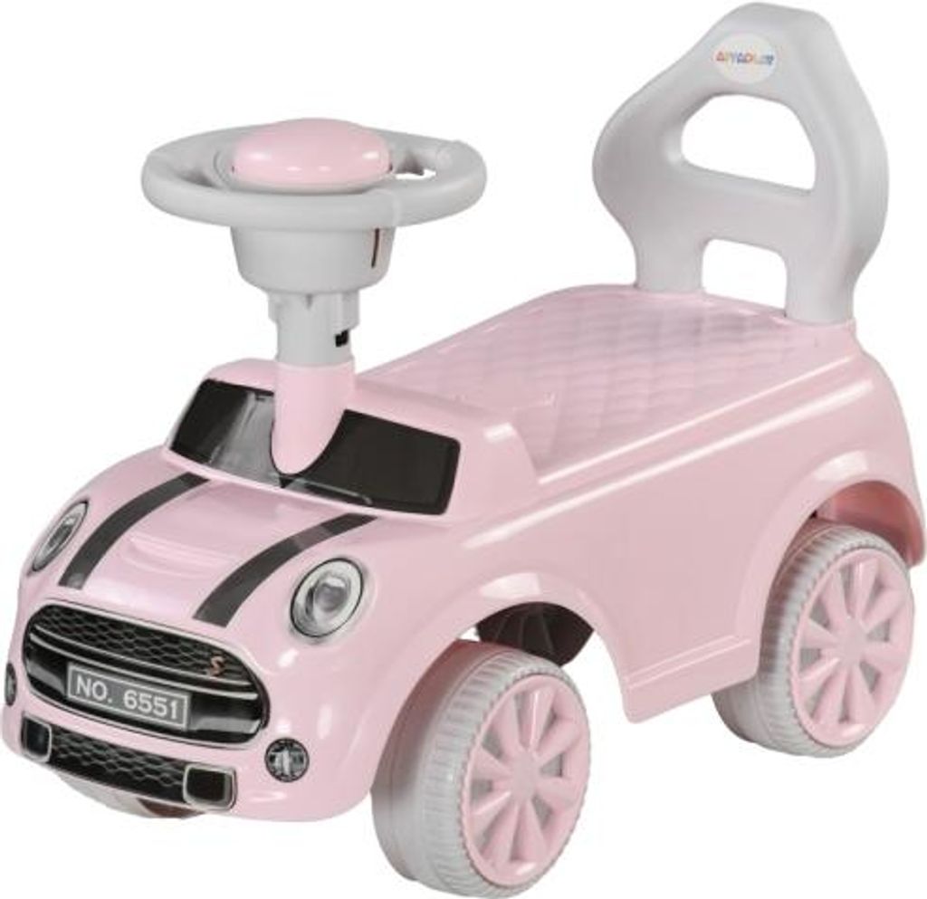 Rutschauto 53x25x35cm Fuer Kinder 1 5 Bis 3 Jahre Kippschutz Hupe Rutschfester Sitz Bis 25Kg Rosa Kinder Rutschauto Lauflernwagen Spielzeug Auto