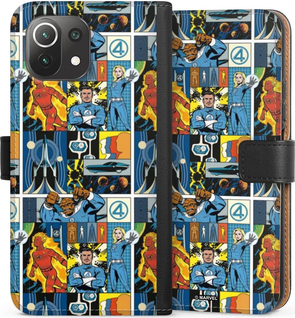 DeinDesign Klapphülle für Xiaomi Mi 11 Lite 5G NE Handytasche Lederhülle Tasche Offizielles Lizenzprodukt Marvel The Fantastic Four