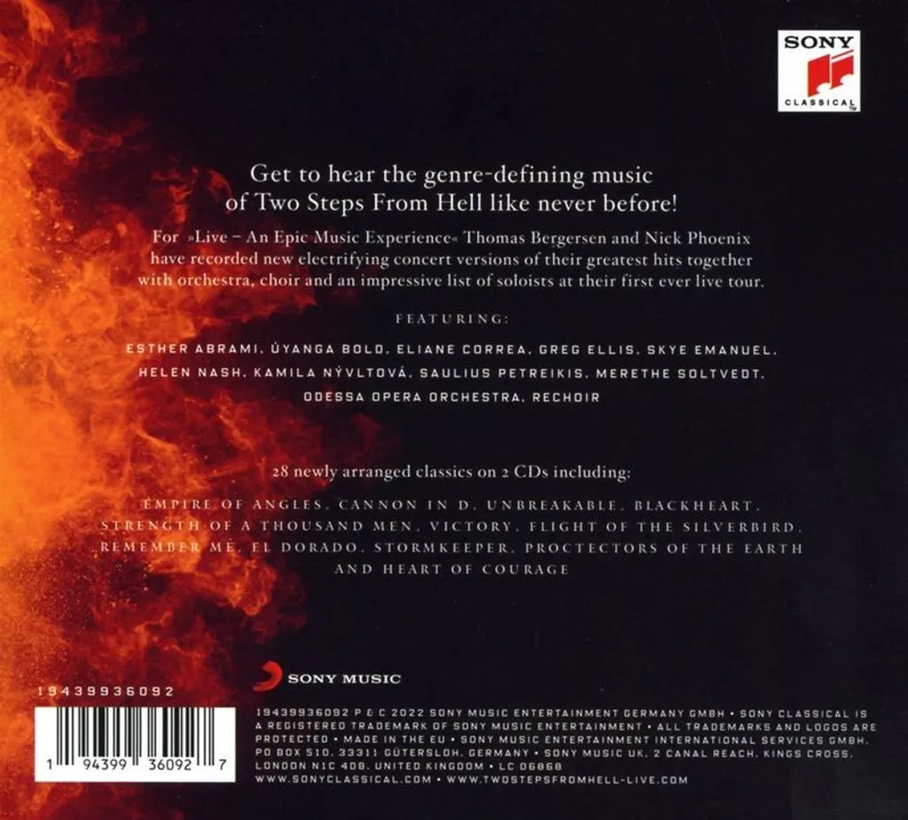 Two Steps From Hell Live - Edition 2 CD avec Orchestre et Chœurs Épiques