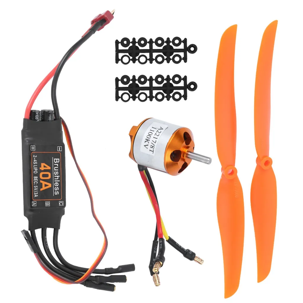 Pack Motorisation Avion RC Brushless Complet avec Hélice et Servos