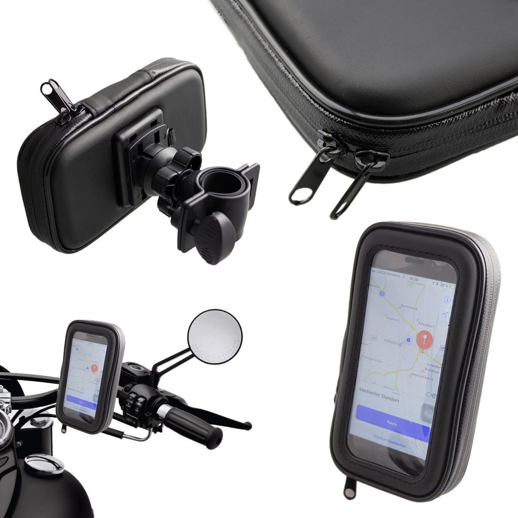 Motorrad-/ Fahrrad Smartphone-Halterung schwarz