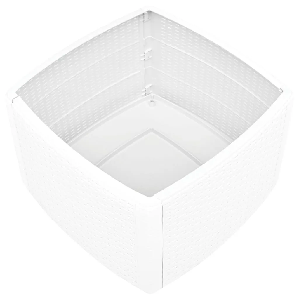 Table d'appoint blanche gain de place, idéale pour petits espaces 54 cm