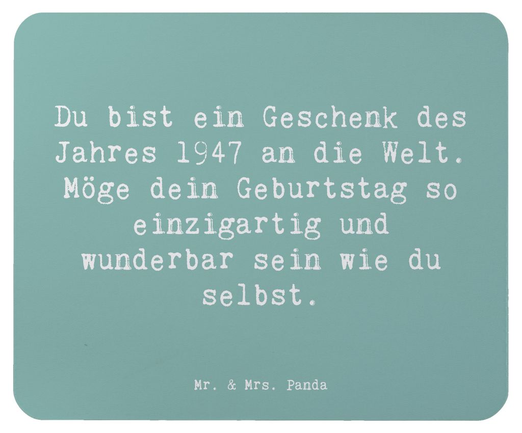 Mr. & Mrs. Panda Mauspad Spruch 1947 Geburtstag - Meeresbrise - Geschenk, Geburtsjahr, Feier, pc, Glückwunsch, Geburtstagsgeschenk, mousepad, Mous...