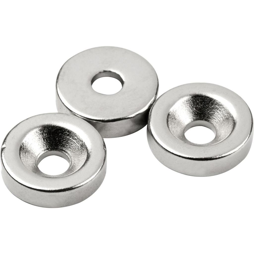 Scheibenmagnet mit Bohrung ø 15mm Höhe 4mm Magnete mit Senkbohrung für Schrauben