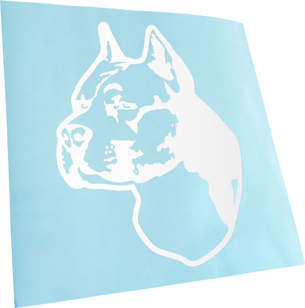 Kiwistar - Autoaufkleber - American Staffordshire Terrier - Weiss - 30x23cm - Aufkleber für Auto, Laptop, Fahrrad, LKW, Motorrad mehrfarbig JDM De...