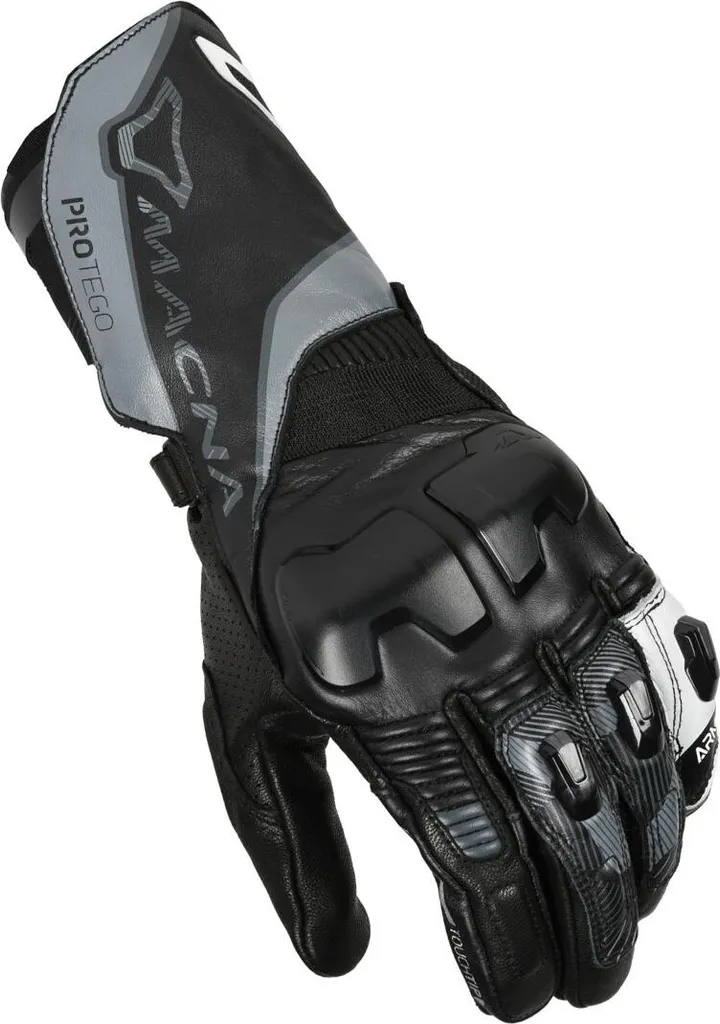 Gants Macna Protego noir/gris L : Paume renforcée et Coques de protection