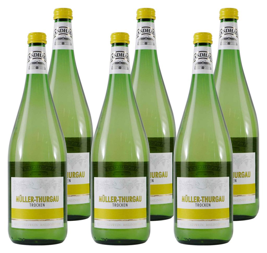 Landhaus Müller-Thurgau QbA -trocken- (6 x 1,0L) Produktbild 