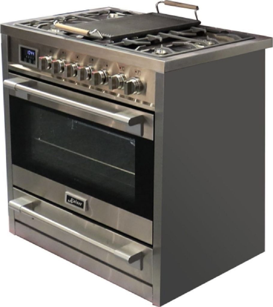 Kaiser Küchengeräte Gas-Standherd HGE 93505 R Gas Elektro Standherd 90 cm/ Range Coocker / Selbstreinigung/ 8 Funktionen / Heißluft/ Grill/ 5 Ho...