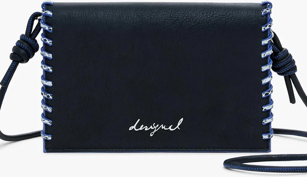 Petit portefeuille bandoulière femme noir, mini sac à main chic de soirée