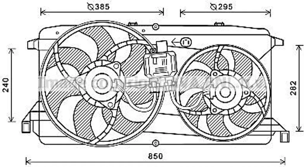 PRASCO FD7579 Ventilateur de radiateur OE 1484636 pour Ford Transit