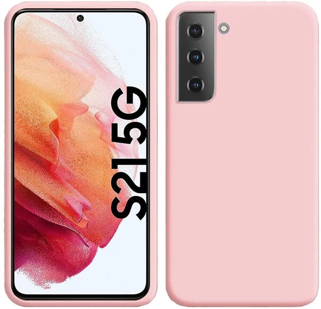 Custodia Samsung S21 5G Silicone Rosa | Anti-Macchia e Anti-Caduta