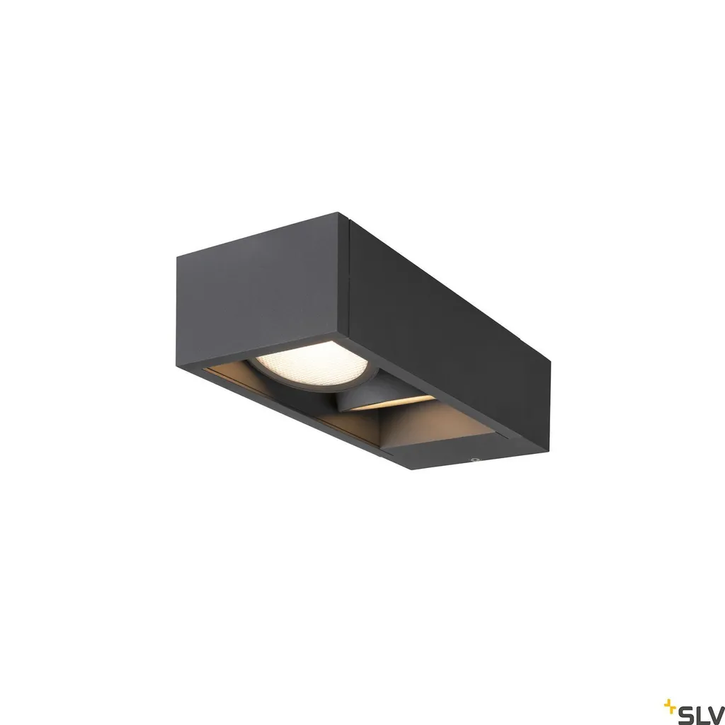 Luminaire extérieur LED double flux anthracite pour mur et façade CCT