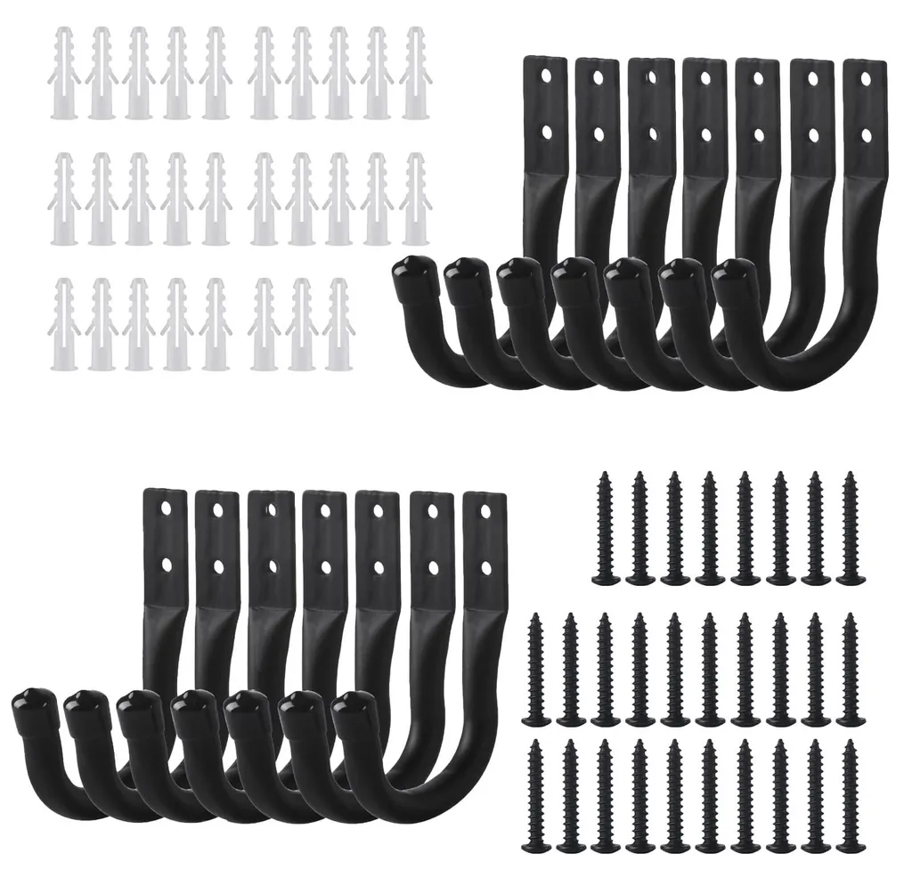 Crochets de garage robustes en acier inoxydable 100 % - Lot de 14
