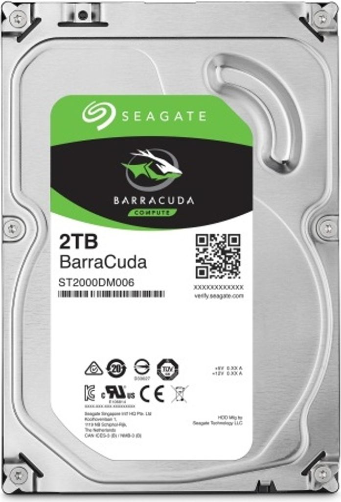 SATA-HDD SEAGATE Barracuda ST2000DM006, 3,5", 2TB, 7200RPM, Produktbild 