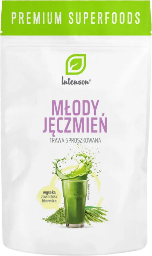 Intenson Młody Jęczmień mielony - 100g właściwości Zdjęcie produktu 