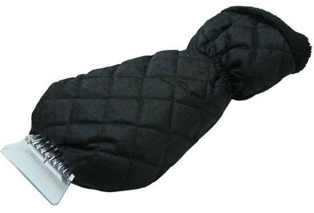 Schwarze Handschuhe mit IJ-krabber und Heizfunktion für Autoglasreinigung