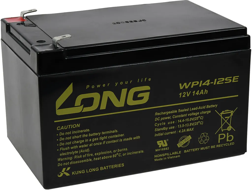 Batterie KungLong WP14-12SE pour onduleur alarme et jouet électrique