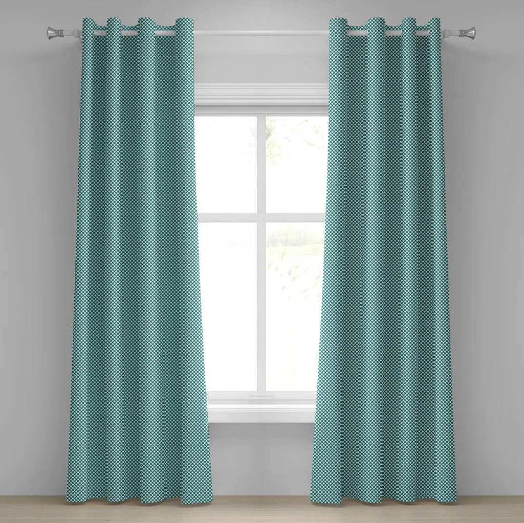 Tende Instagrammabili ABAKUHAUS Verde Acqua a Pois 280x175