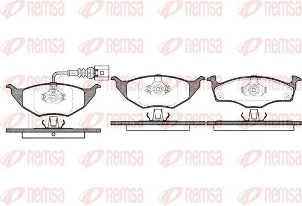 REMSA 0718.11 Bremsbelagsatz, Scheibenbremse OE 8Z0698151 kompatibel mit A2