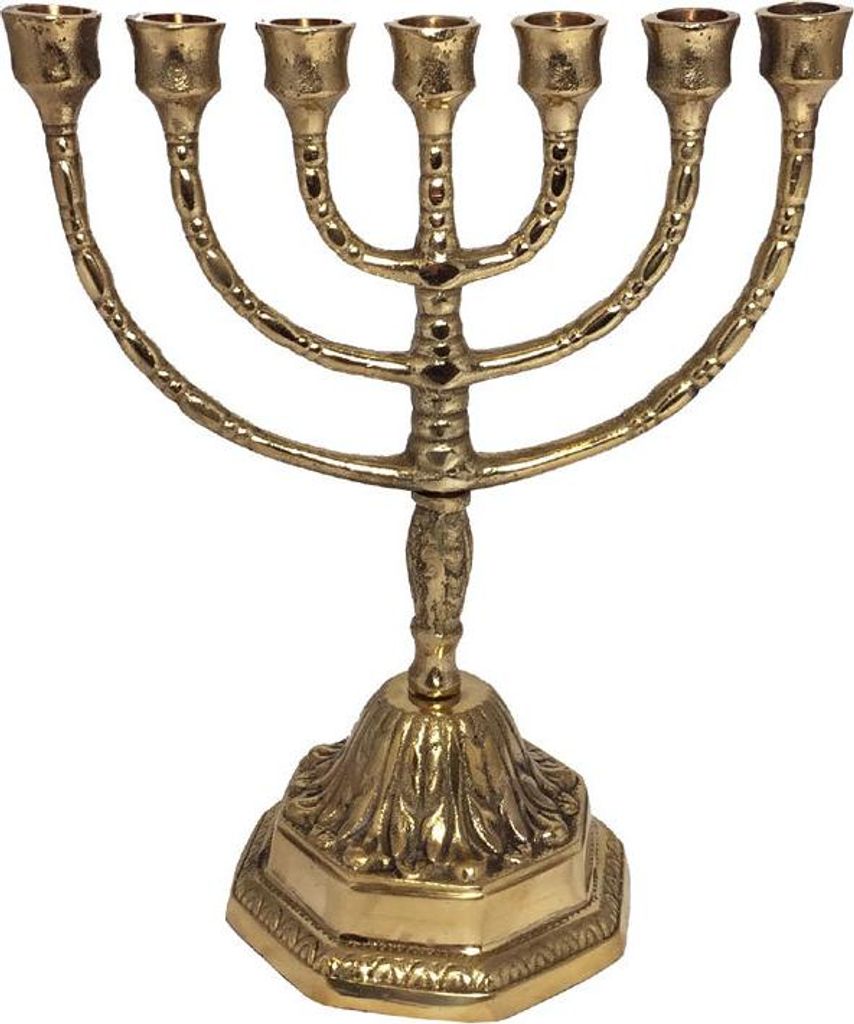Menora 7-armig Kerzenständer Menorah Messing Farbe: Gold Produktbild 