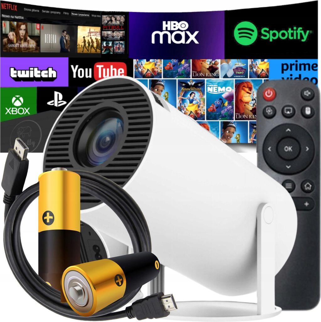 Hy300 Pro 2025 Projektor: Smart Android Tv 4K, 130 Zoll, Wi-Fi, Keysstone 4D