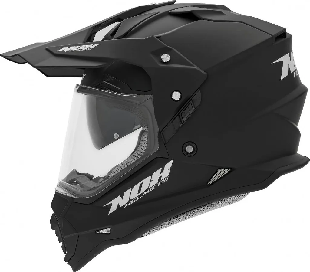 Casque Dualsport Trail NOX N312 Noir Mat avec écran et protection rapide