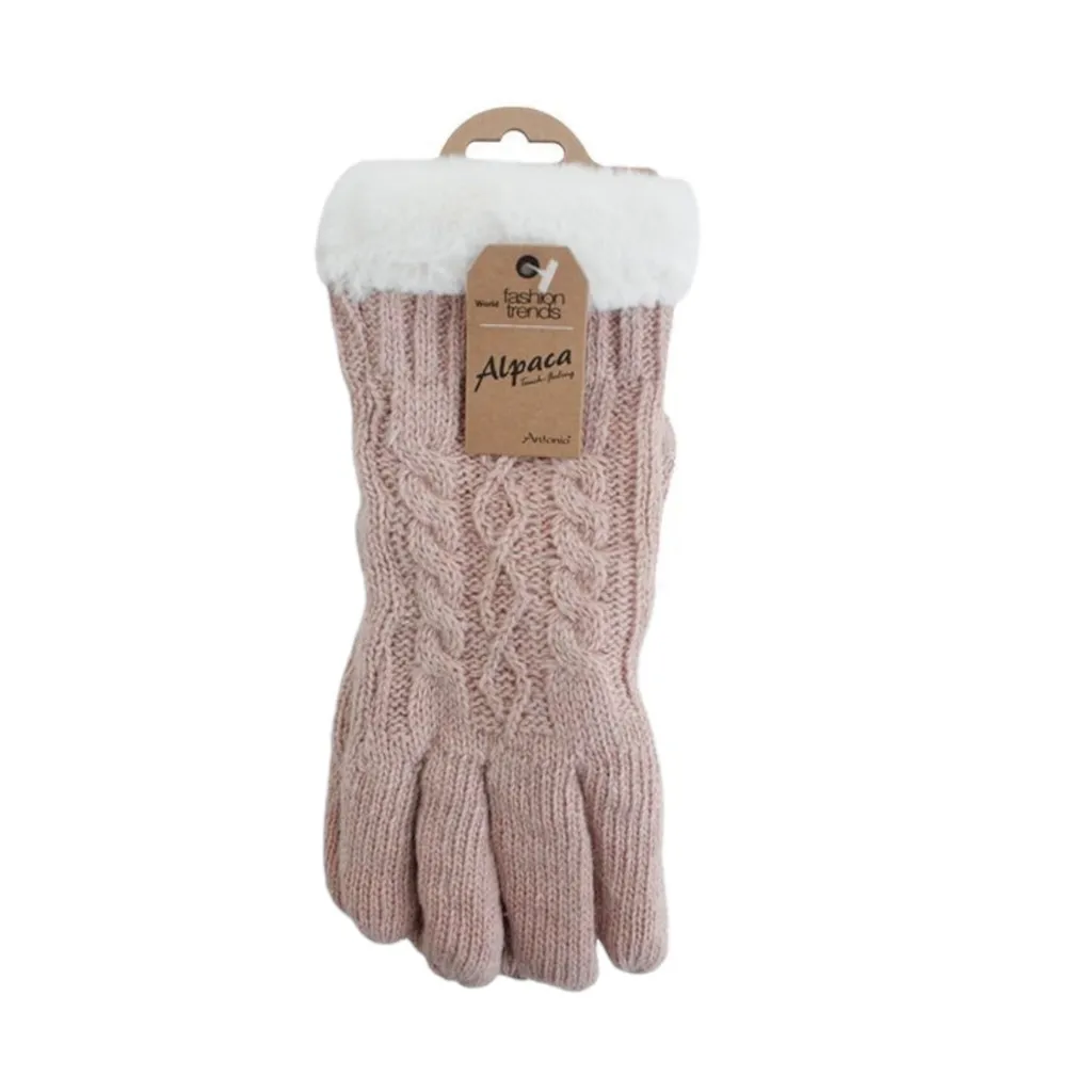 Guanti Donna Invernali Rosa Foderati - Protezione Freddo Soft Teddy