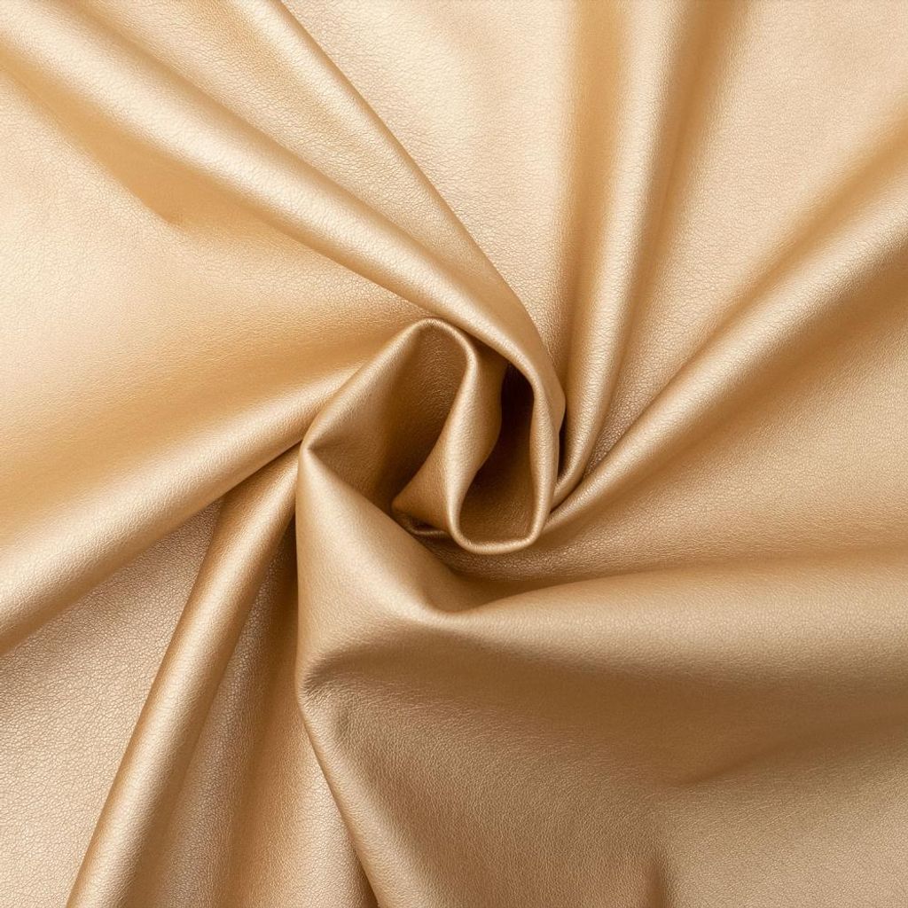 Kunstleder Stoff Meterware Stretch gold– dehnbares Kunstleder 140cm