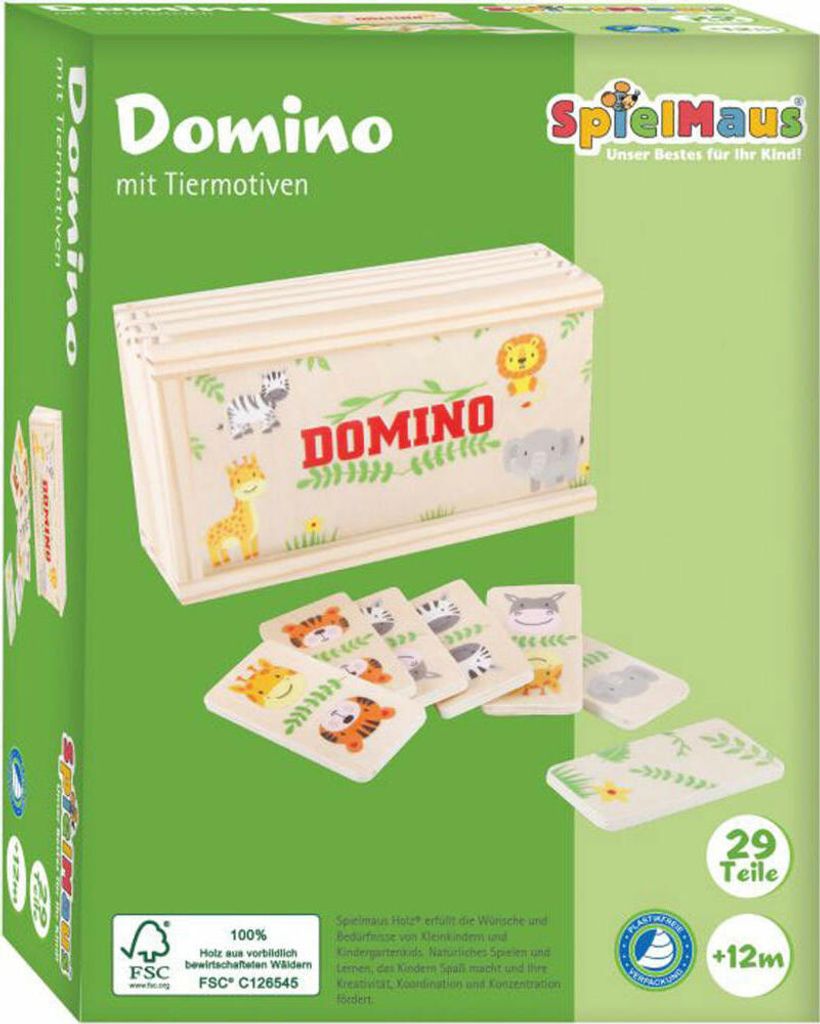SMH Domino mit Tiermotiven, 28 Teile