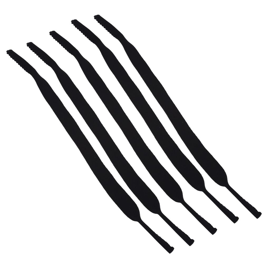 5-tlg. Sportbrillen-Halteband, elastische Schlaufe & Halskette für Brillen, Neopren