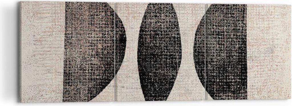 Bild auf Leinwand - Leinwandbild - 3 Teile - Form Figuren Geometrisch - 120x40cm - Wand Bild - Wanddeko - Wandbilder - Leinwanddruck - Bilder - Wan...