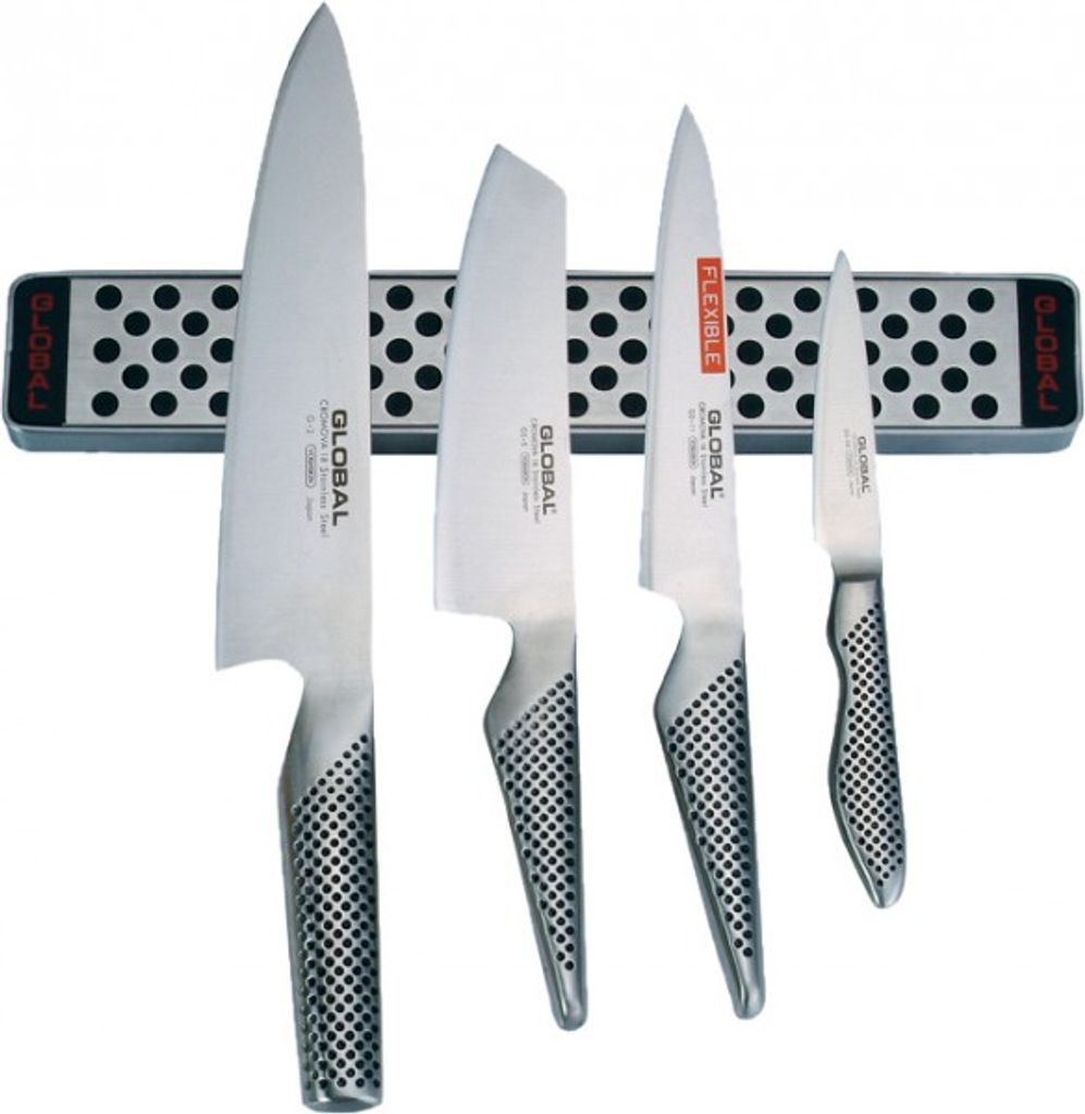 Global G-251138/M30 Messerset und Magnetleiste, 5 teilig Produktbild 