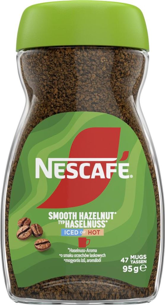 Kawa rozpuszczalna Nescafe Hazelnut z ziaren, opakowanie 95 Zdjęcie produktu 