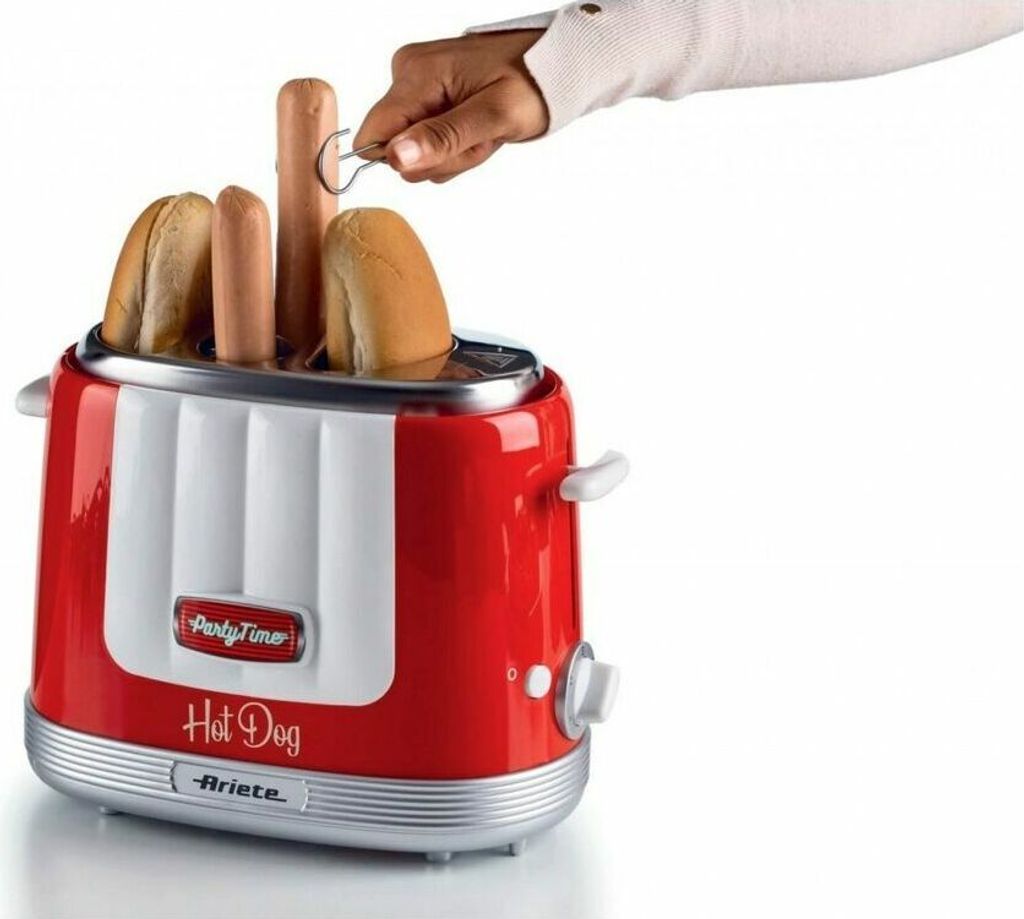 Ariete 206R Party Time Hot Dog Maker, rot, 650 Watt für 2 Produktbild 4