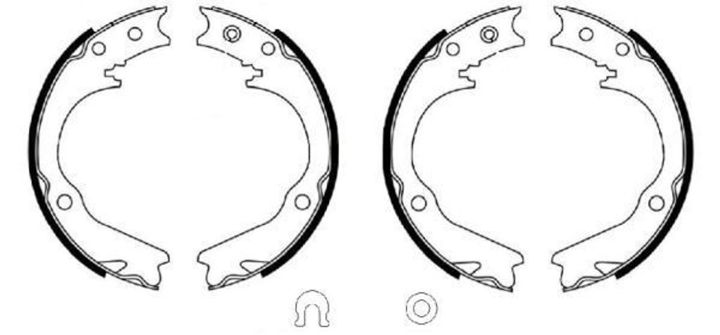 TEXTAR 91087400 Handbremsbeläge für SUBARU IMPREZA Stufenheck (GD) Handbremse 192mm