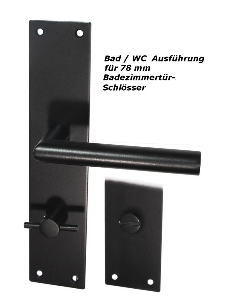 Türbeschlag 1723 LS Anna WC Schwarz Renovierung Türdrücker Produktbild 