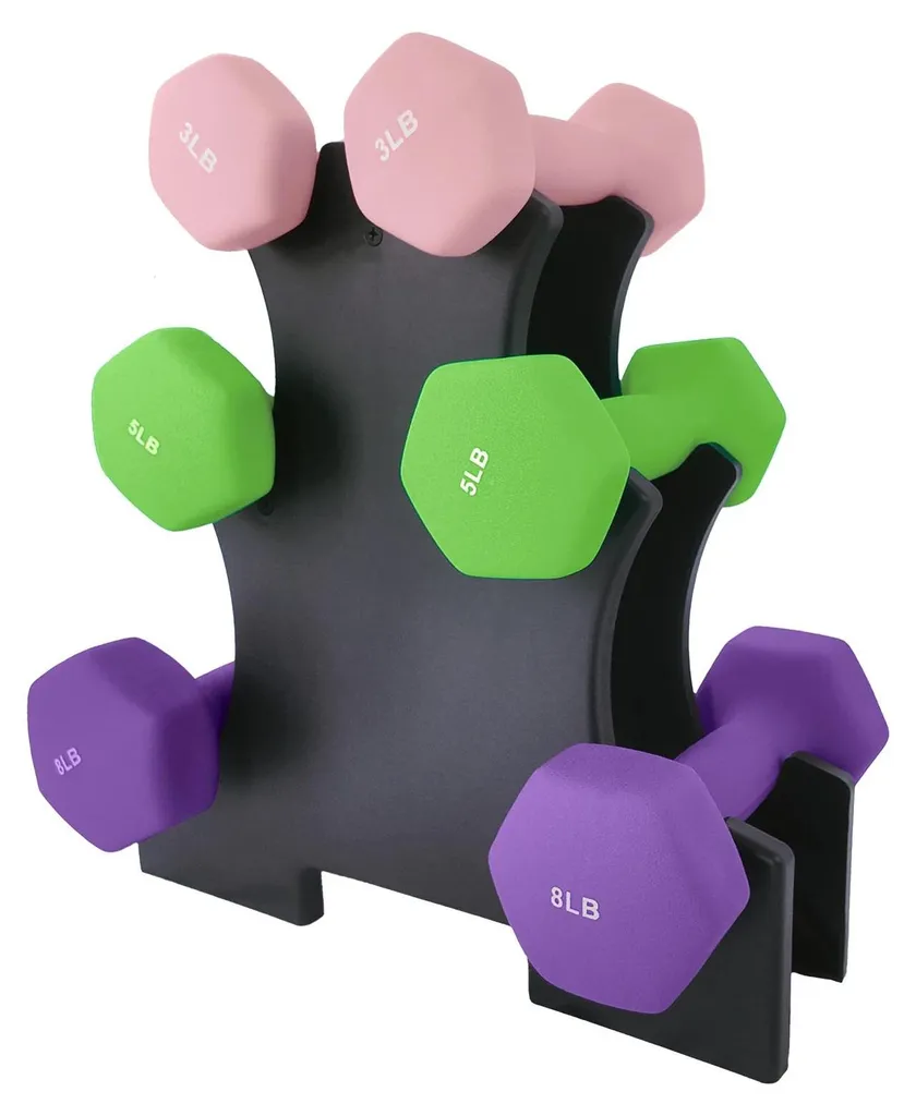 Kit d'haltères de musculation hexagonaux bleus pour entraînement à domicile