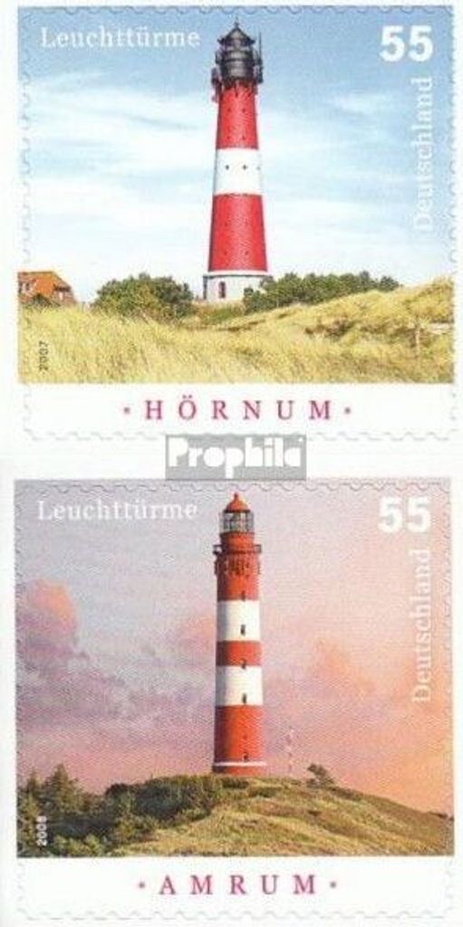 Briefmarken BRD (BR.Deutschland) 2008 Mi 2682-2683 (kompl.Ausg.) selbstklebende Ausgabe postfrisch Leuchttürme