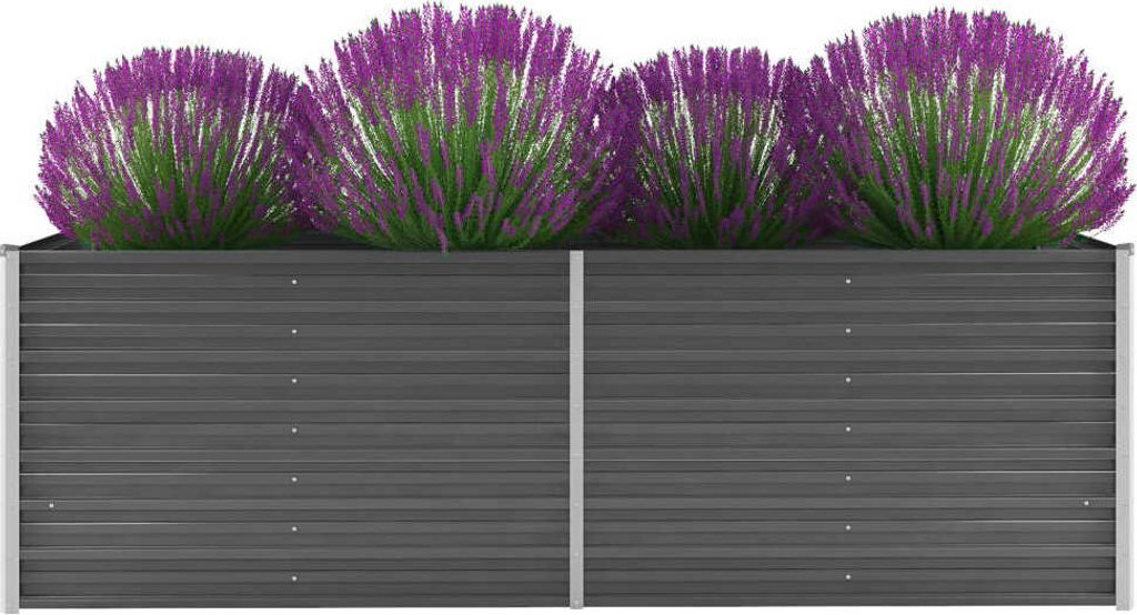 vidaXL Lit surélevé de jardin Acier galvanisé 240x80x77 cm Image du produit 