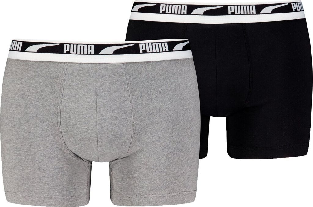 Puma men everyday multi logo boxer - Sportondergoed heren - Grijs-Multicolour