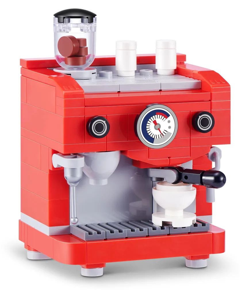 Machine à café miniature Zuru Max Bricks Home interactive grise - 2