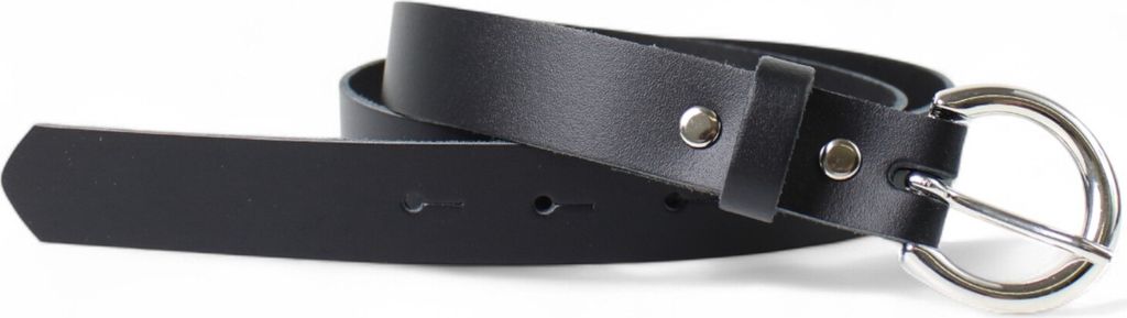 FRONHOFER schmaler Damen Ledergürtel 2,5 cm mit silberner Gürtelschnalle