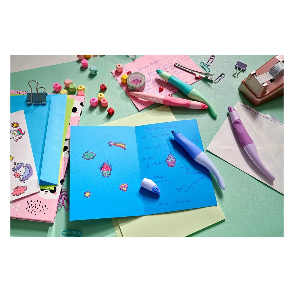 Penna Roller STABILO EASYoriginal Rosa - Ergonomia per Destrorsi - 4