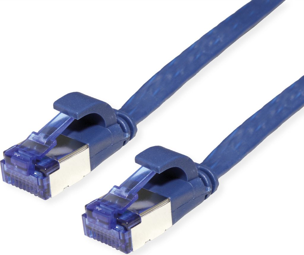 VALUE Patchkabel Cat.6A (Class EA) FTP, extra-flach, blau, 2 m