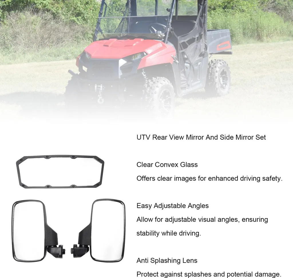 Rétroviseurs UTV anti-vibration pour Polaris 900 XP et 570